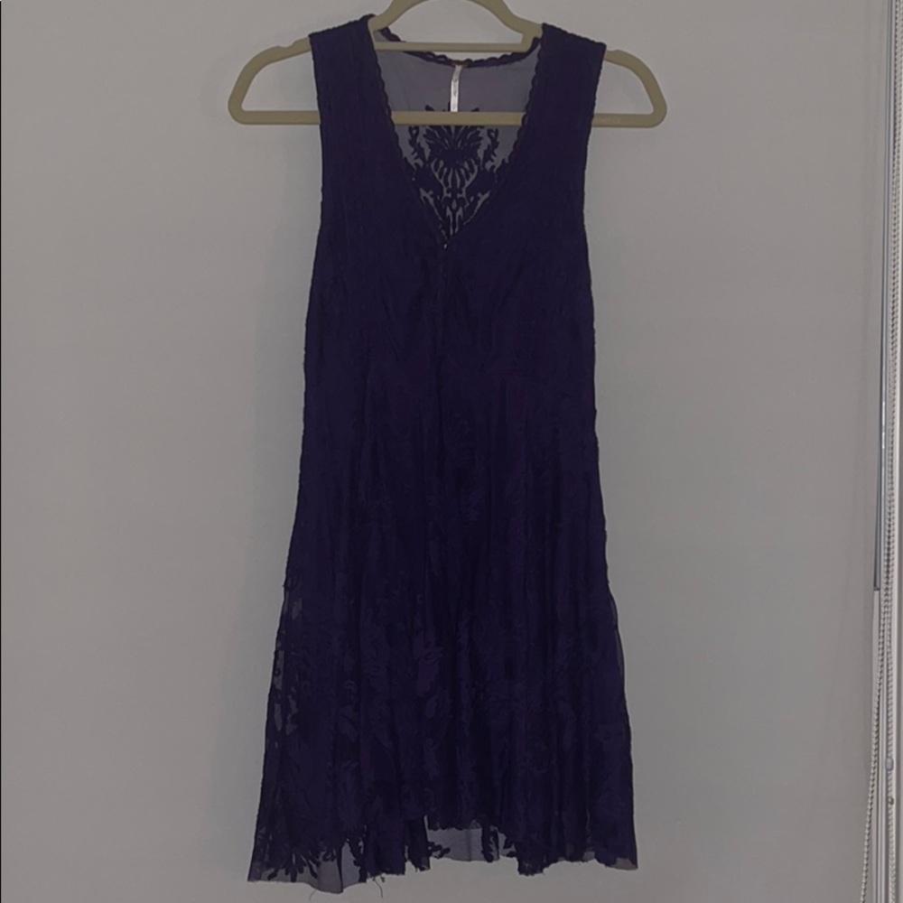free people women's floral dress purple size 0